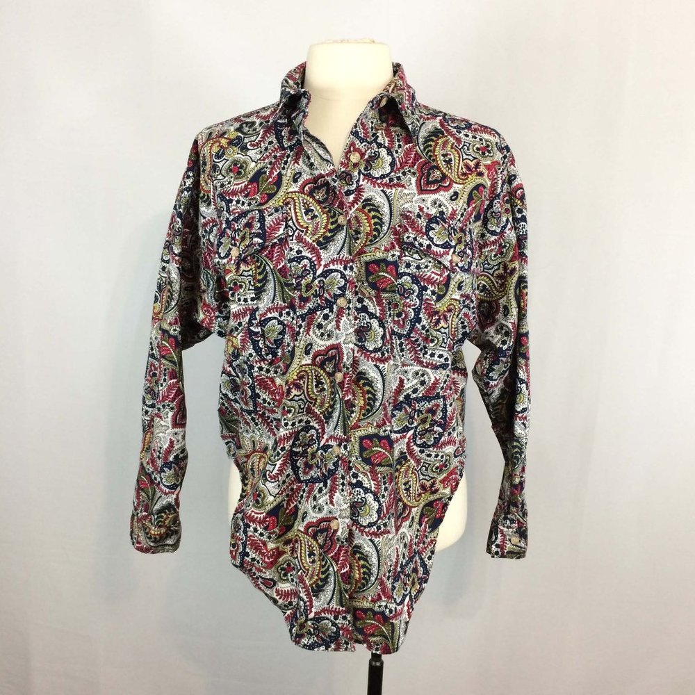 Cristina Women’s Long Sleeve Floral Paisley Blouse